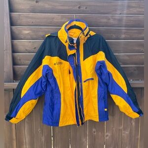 Vintage Columbia Omni Tech Winter Jacket Women’s M Yellow & blue